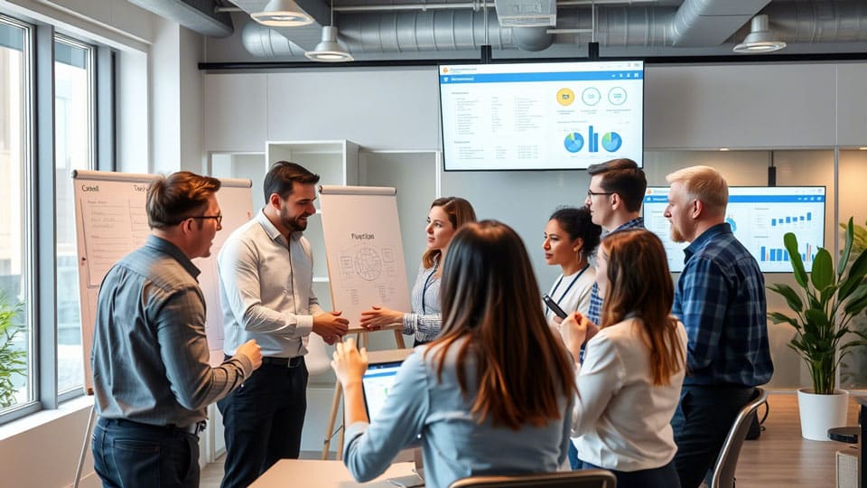 A group of ERP selection consultants at work