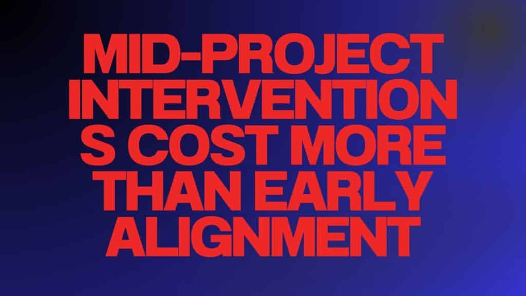 Mid-Project Interventions Cost More Than Early Alignment